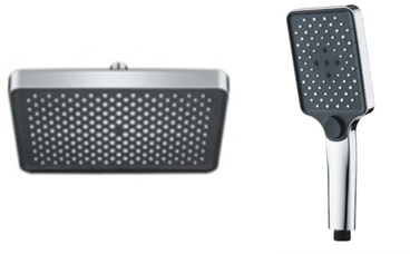 TEPE DUŞ BAŞLIĞI DİKDÖRTGEN KROM - SİYAH